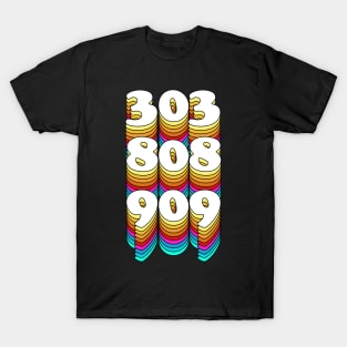 303, 808, 909 Synth Drum Machine - DJ Design T-Shirt